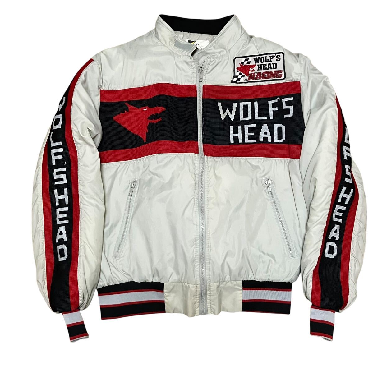 70s WOLF'S HEAD oil racing ウルフズヘッド ダウン レーシング ジャケット ハーレー ビンテージ USA製 