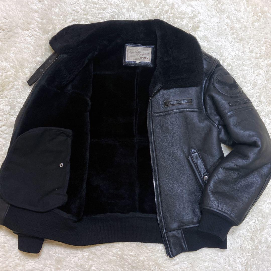 極 /羊革 AVELEX アヴィレックス リアルムートン ラム レザー ボア