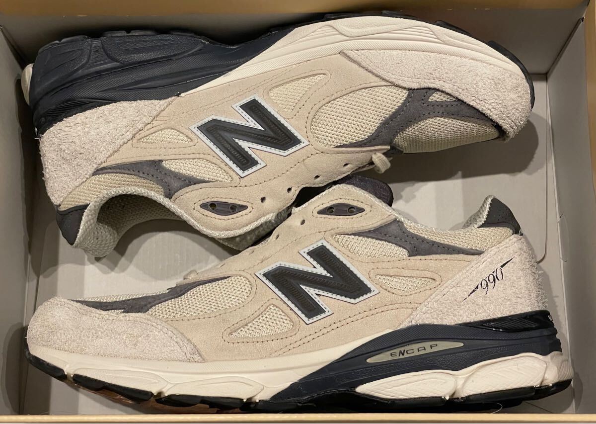 ☆1円スタート☆【中古】Newbalance 990v3 M990AD3 moonbeam US10 28cm 