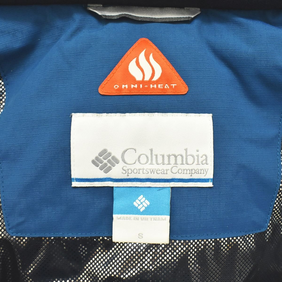 ★コロンビア COLUMBIA オムニヒート ターボ ダウン ジャケット パーカー S ライトブルー ネイビー メンズ アウトドア ナイロン アウター★_5