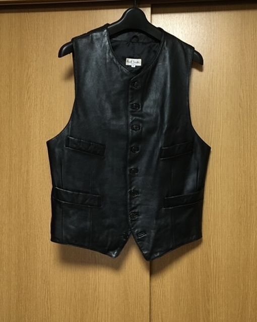 Paul Smith ポール・スミス ラムレザー ベスト Paul Smith LONDON ポールスミスロンドン レザーベスト レースアップ