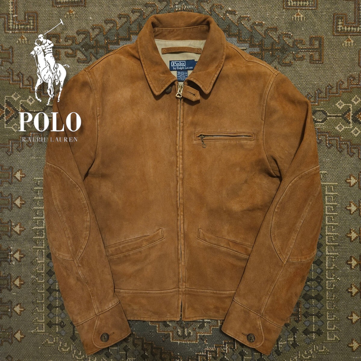 逸品】 Polo Ralph Lauren Lambskin Suede Sports Jacket 【L 