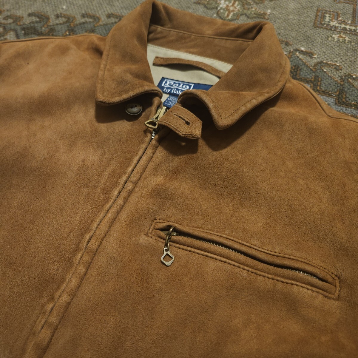 逸品】 Polo Ralph Lauren Lambskin Suede Sports Jacket 【L 