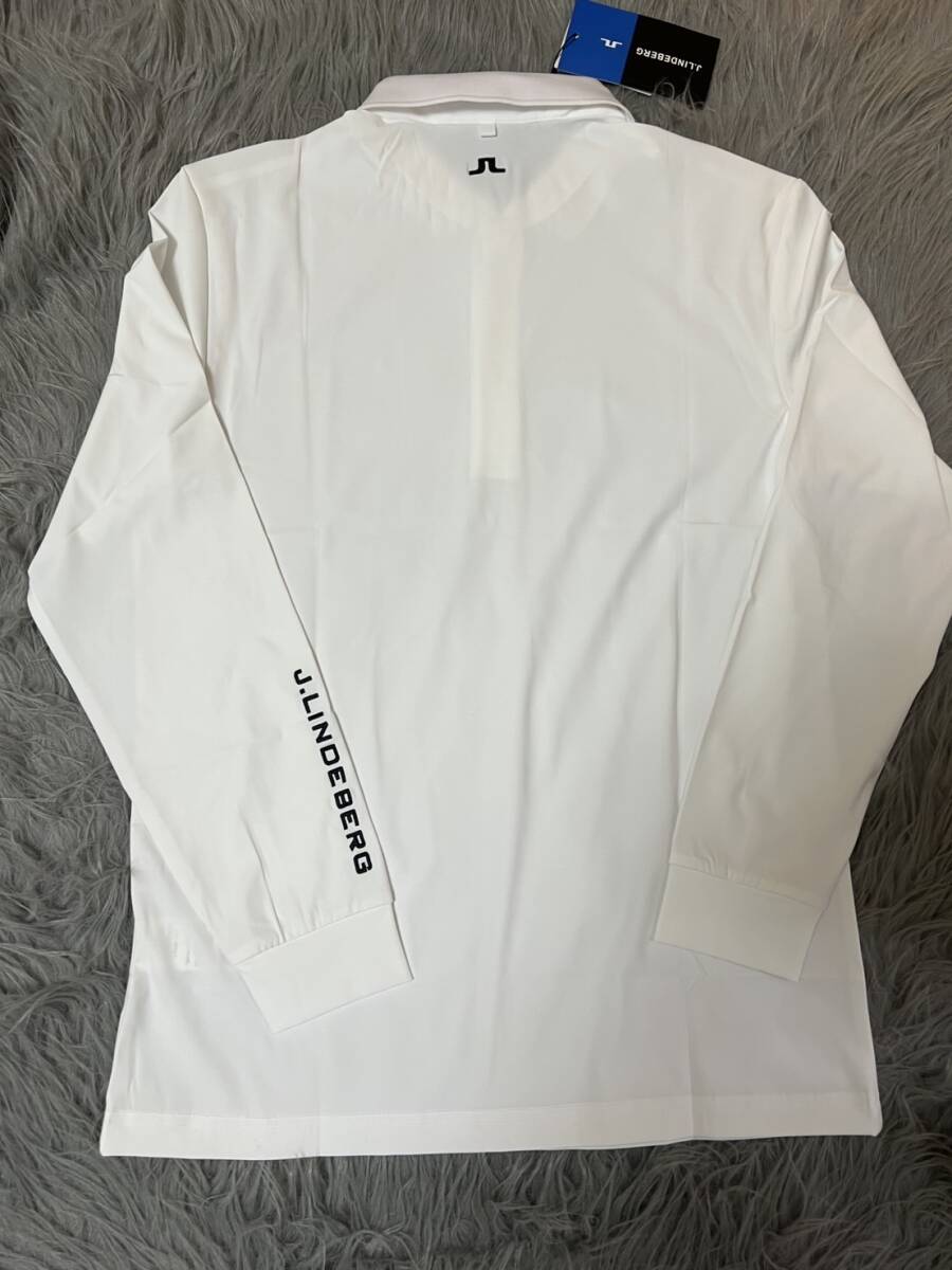 新品J.LINDEBERG ゴルフ ジェイリンドバーグ 長袖ポロシャツ ホワイト M 新品 ジェイリンドバーグ スポーツ別 ハーフジップ 071-39911 ダウンジャケット