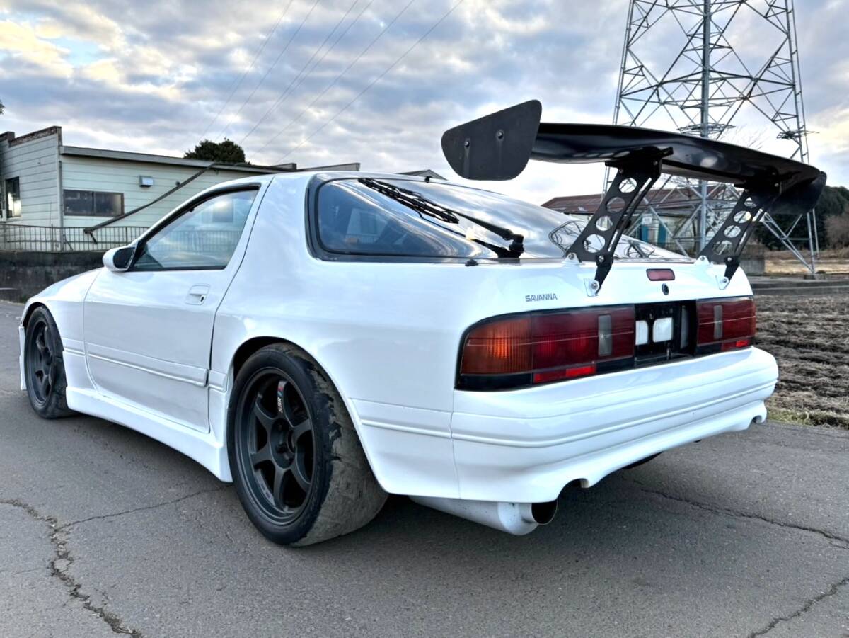 平成3年式 マツダ サバンナRX7 FC3S改 13Bターボ 5速 レカロバケットシート車高調 SSRホイール momoステ 一時抹消書類有り_4