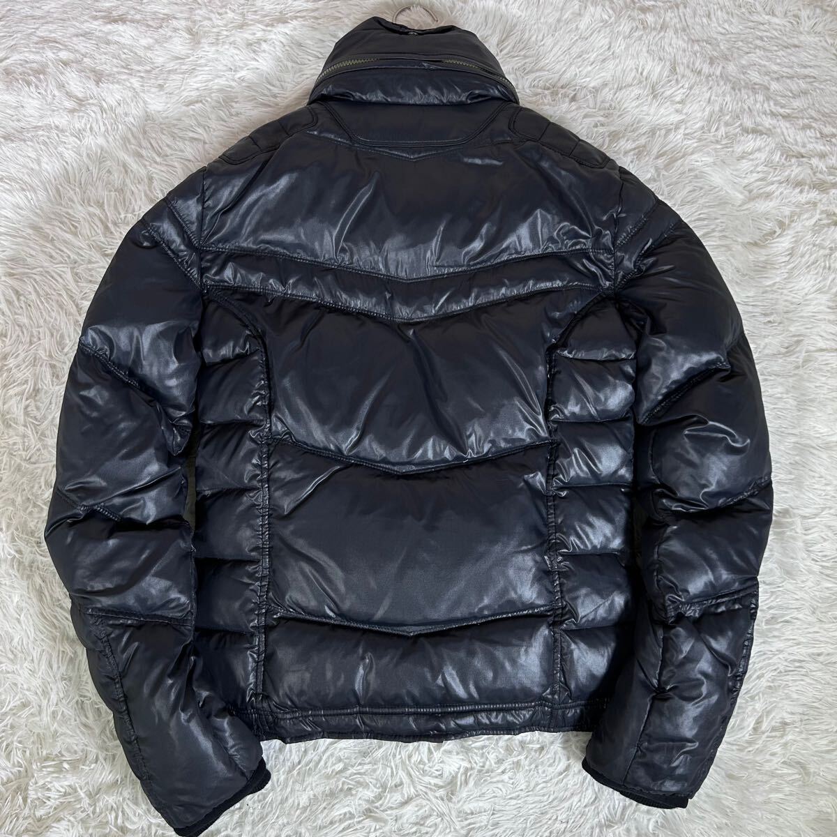 美品】DIESEL ディーゼル キルティングダウンジャケット ライダース 