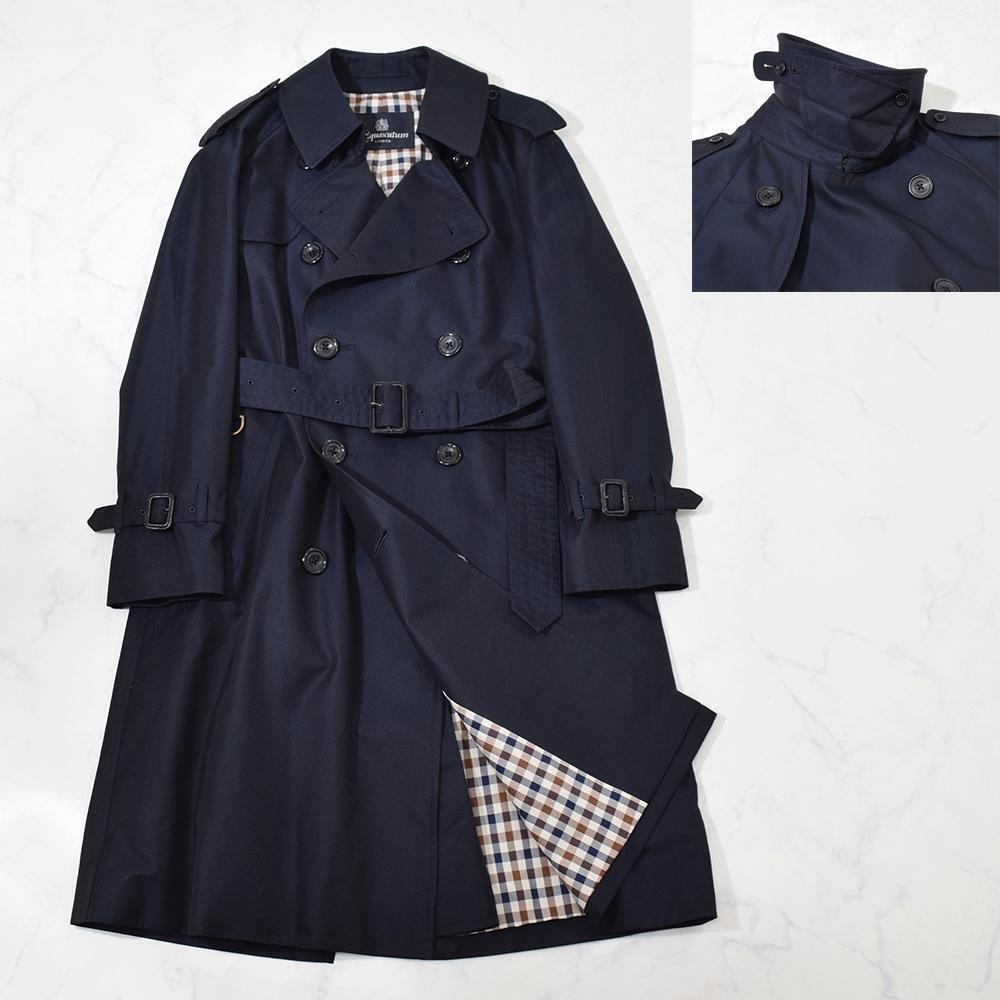 A出品 不朽の名作!! 王道 アクアスキュータム Aquascutum コットンギャバジン
