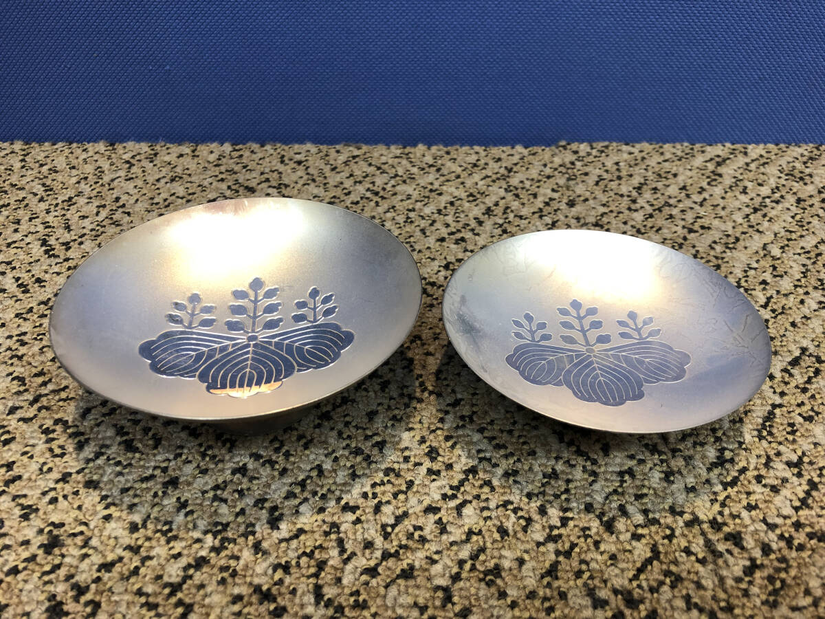 純銀 銀杯 銀盃 造幣局刻印 1000 SILVER 2点セット 重さ約237g(銀製
