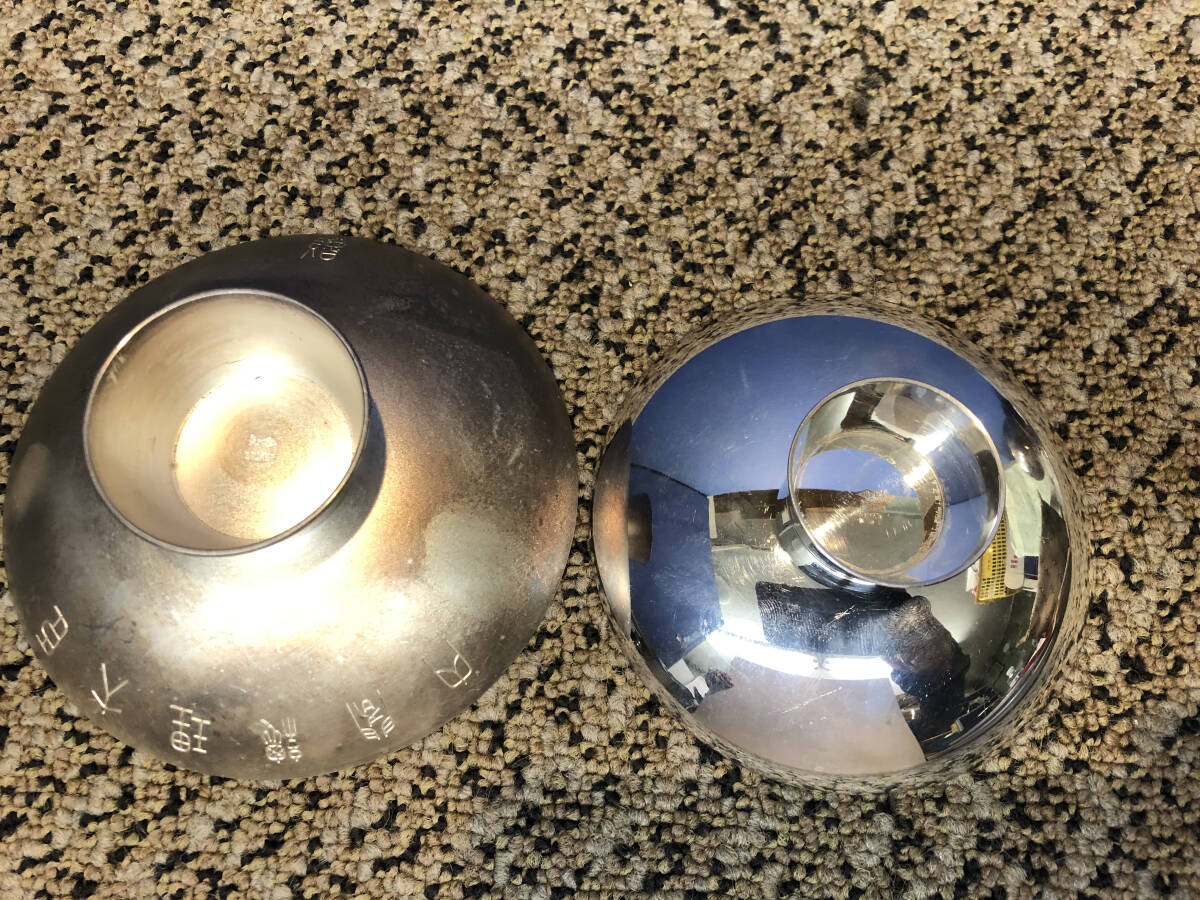 純銀 銀杯 銀盃 造幣局刻印 1000 SILVER 2点セット 重さ約237g(銀製