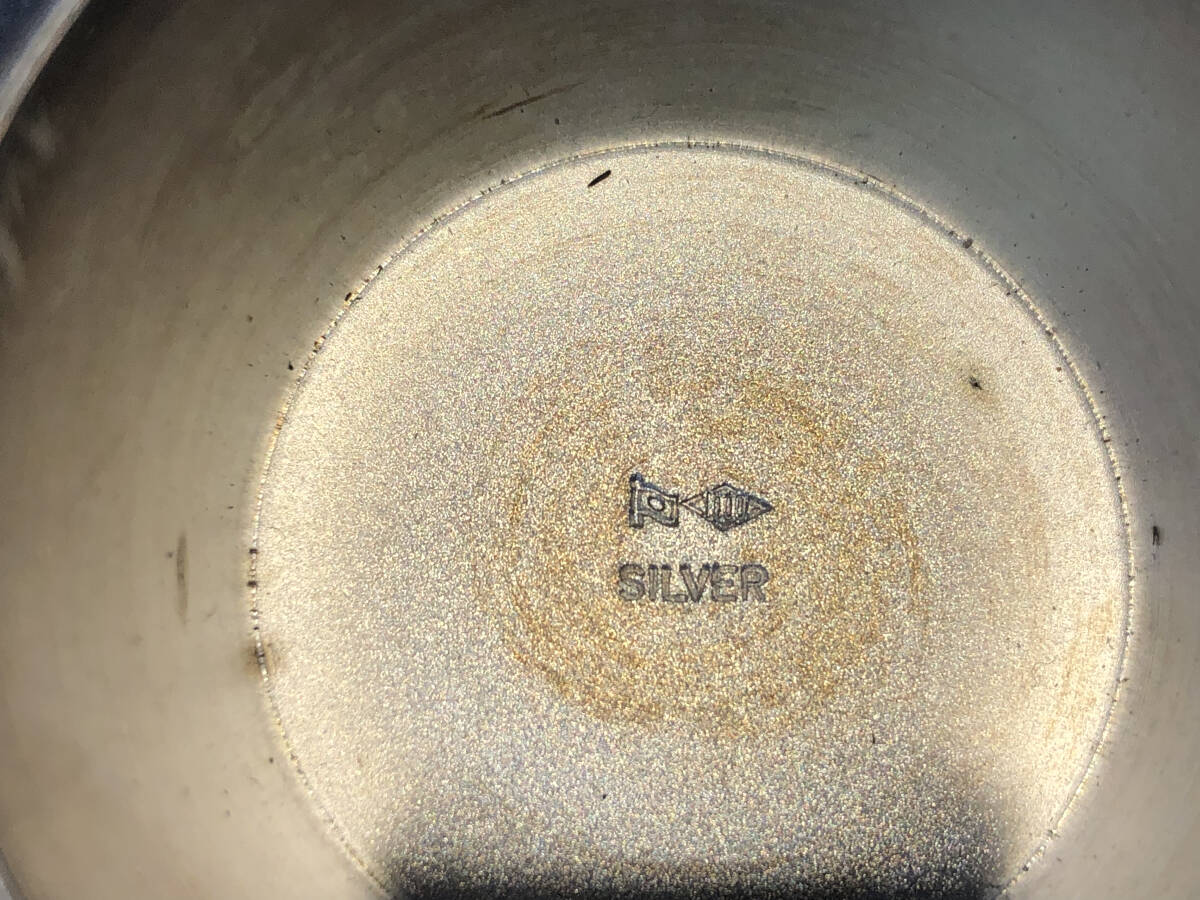 純銀 銀杯 銀盃 造幣局刻印 1000 SILVER 2点セット 重さ約237g(銀製