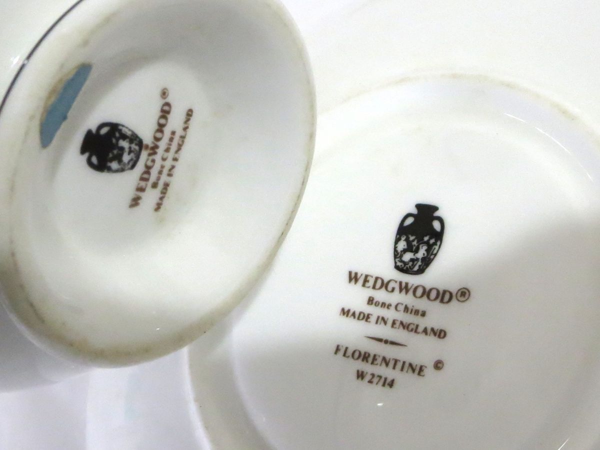 1000円スタート 食器 計23点 WEDGWOOD ウェッジウッド フロレンティーン ターコイズ カップ&ソーサー/プレート/ティーポット 他 □H60041 1000円スタート WEDGWOOD 食器 他 カップ&amp;ソーサー&frasl;プレート&frasl;ティーポット イエロー