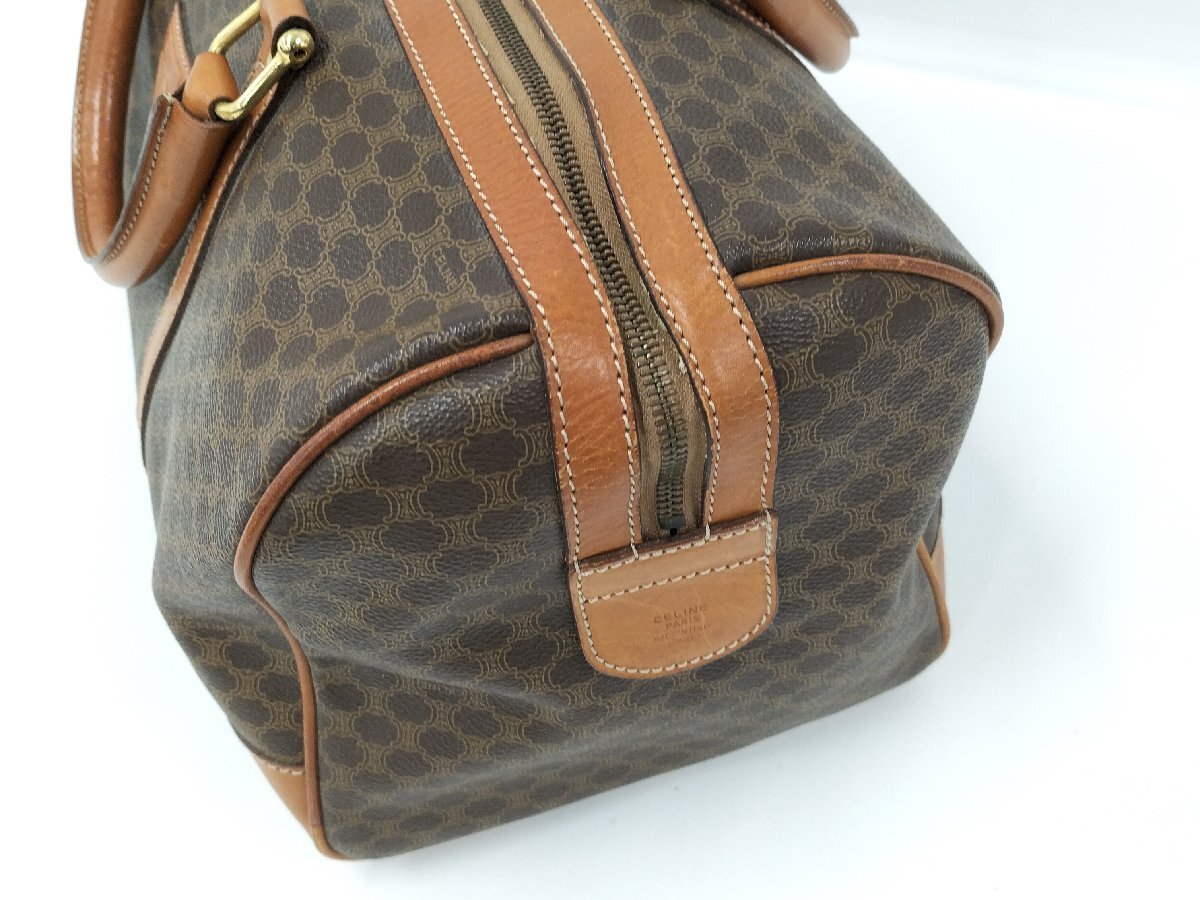 ○セリーヌ CELINE ボストンバッグ マカダム ブラウン[Jコレ]A10TA551
