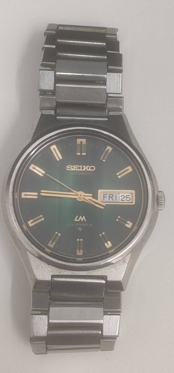 1984 ☆SEIKO ☆LM ☆腕時計 ☆5606-7350 ☆緑文字盤 ☆自動巻き