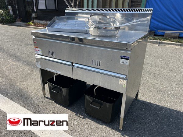 短期間のみ使用【 マルゼン / maruzen 業務用2槽式ガスフライヤー 2023 