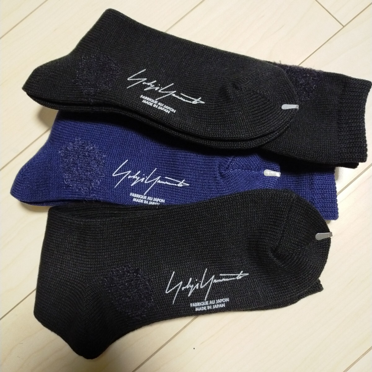 新品未使用3足セット Yohji Yamamoto ダメージ加工ソックス 靴下