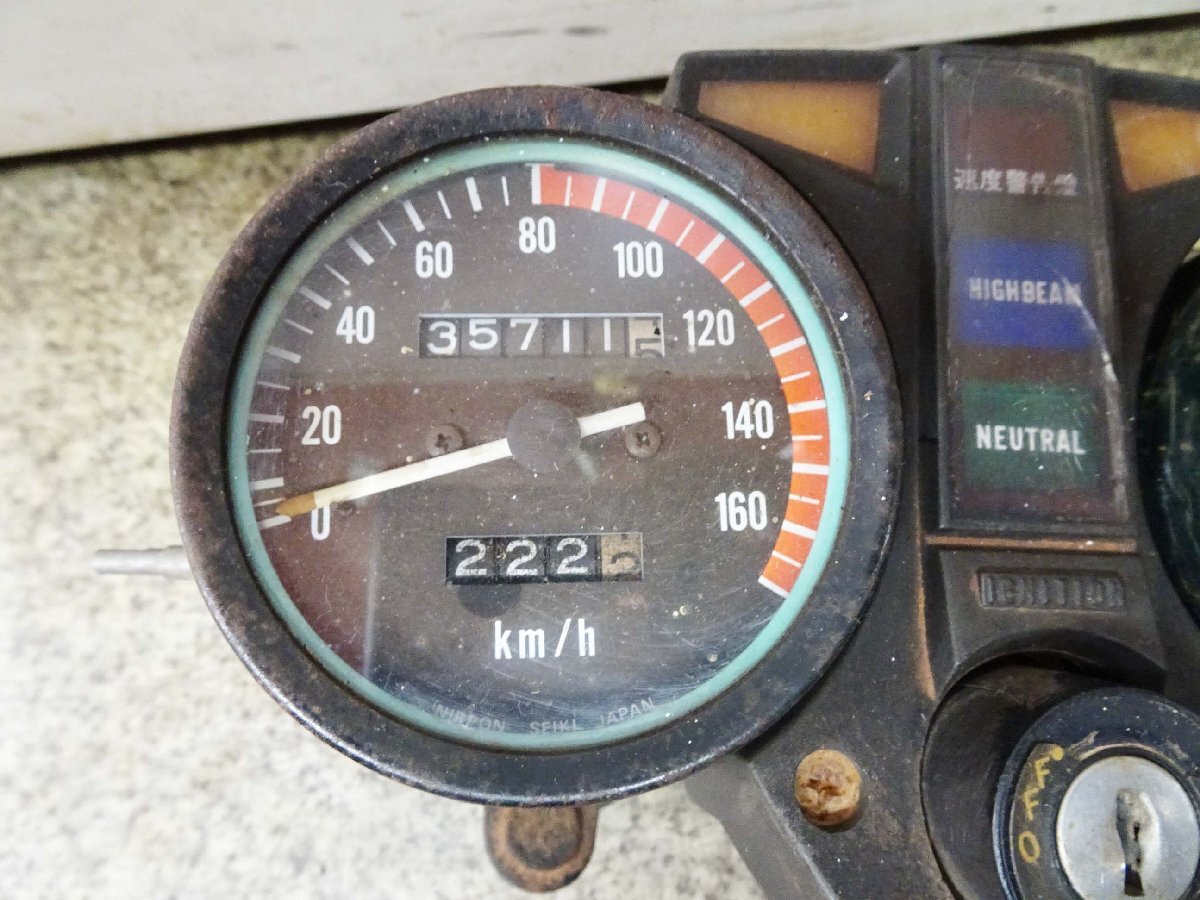 Z250FT国内メーター カワサキ Z250FT KZ250A 純正 スピードメーター 35711km 動作未確認