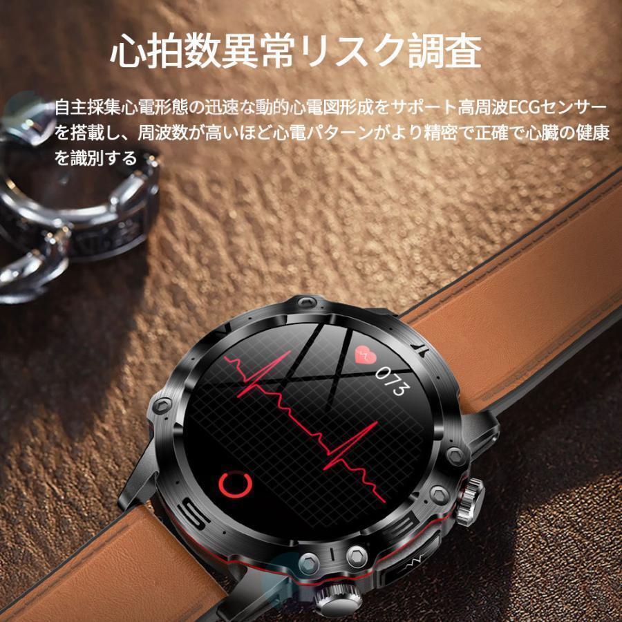 スマートウォッチ 最強 日本製 センサー 通話機能 血糖値 軍用規格 ECG心電 血圧測定 心拍数 歩数計 多運動モード IP68防水着信通知 日本語_9