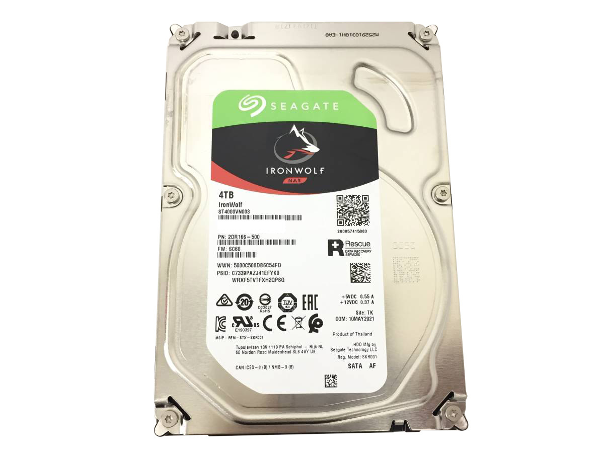 中古パーツ】3.5 SATA 4TB 1台 正常 Seagate ST4000DM004 使用時間0H