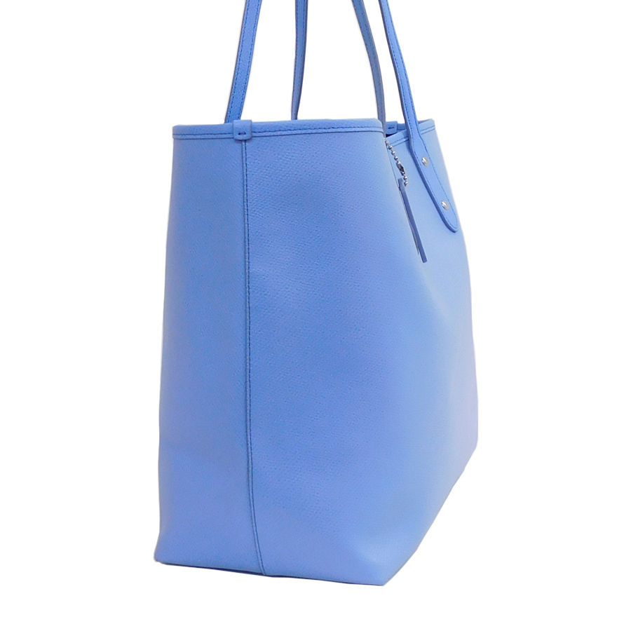 レディース 【美品】COACH レザー × キャンバス トートバッグ ライト 
