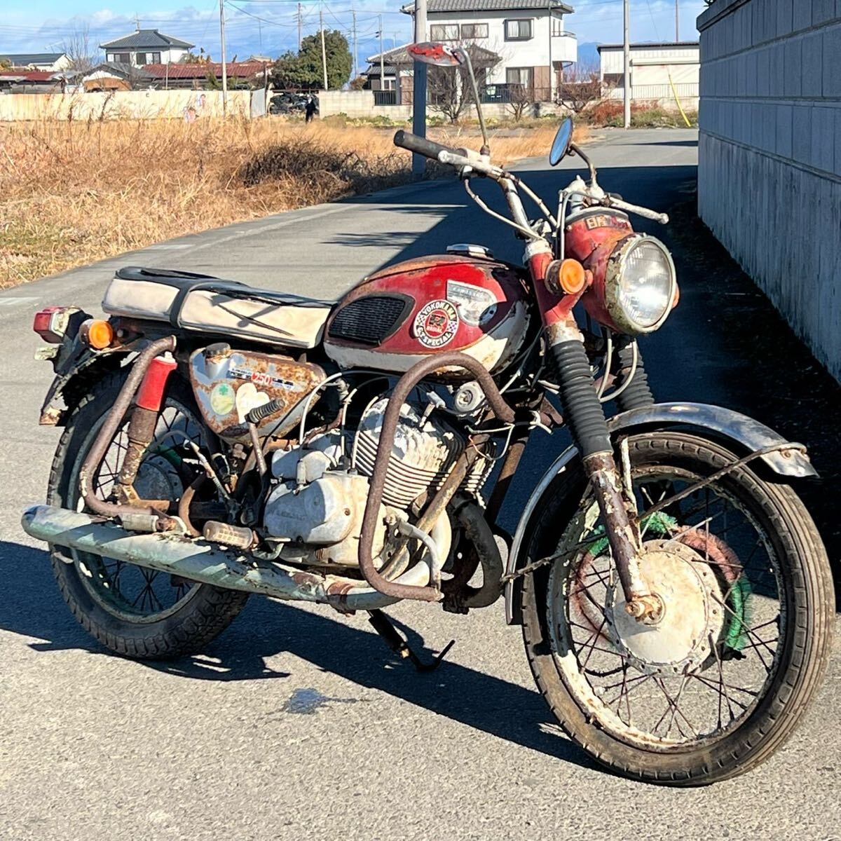 Yahoo!オークション カワサキ サムライ250 超希少 書類付き ベース
