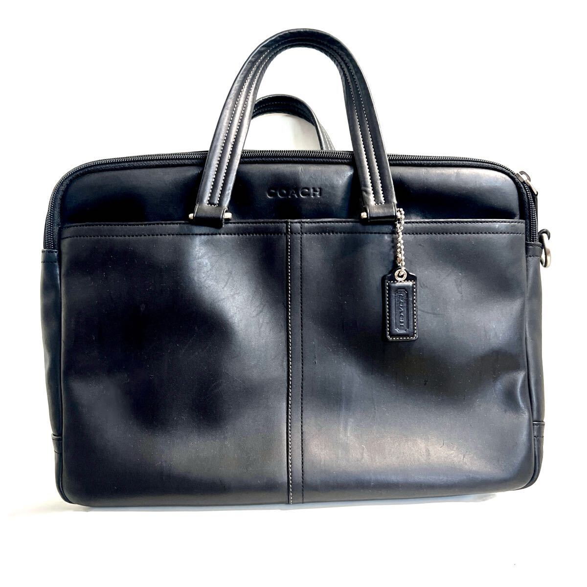✨COACH✨F71252 レキシントン 3層 ブリーフケース ビジネスバック黒 大容量 1円〜 COACH コーチ メンズ ビジネスバッグ レキシントン