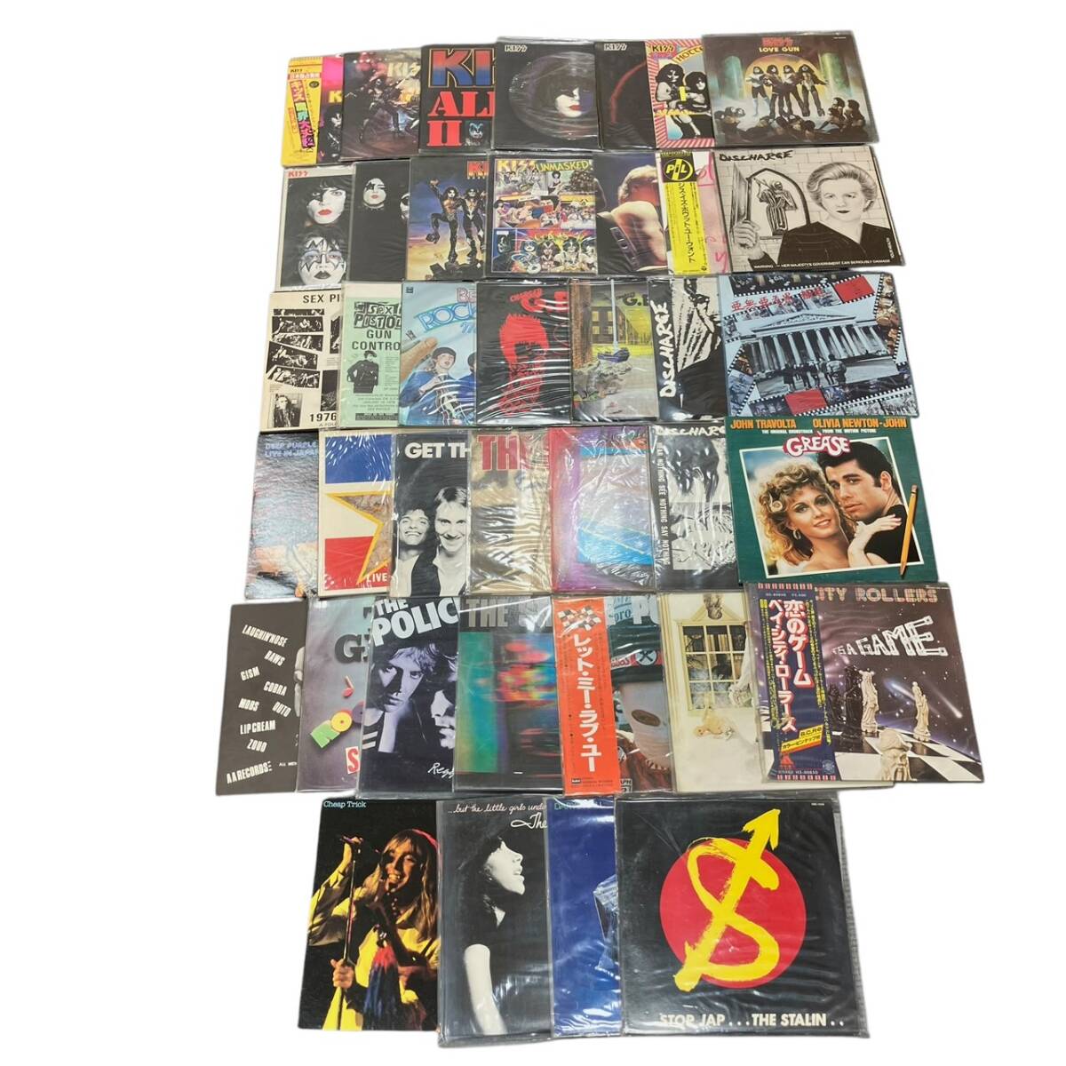 洋楽LPレコードまとめ売り ビートルズ セックス・ピストルズ 他 帯付あり17枚 洋楽 LPレコード まとめて 30枚セット ビートルズ BEATLES キス KIss
