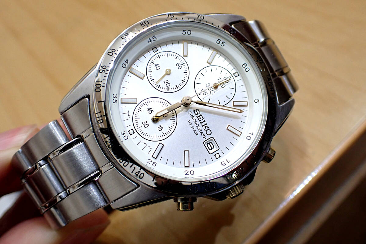 SEIKO/セイコー ◇ 7T92-0DW0 クロノグラフ/シルバー文字盤 100m防水 