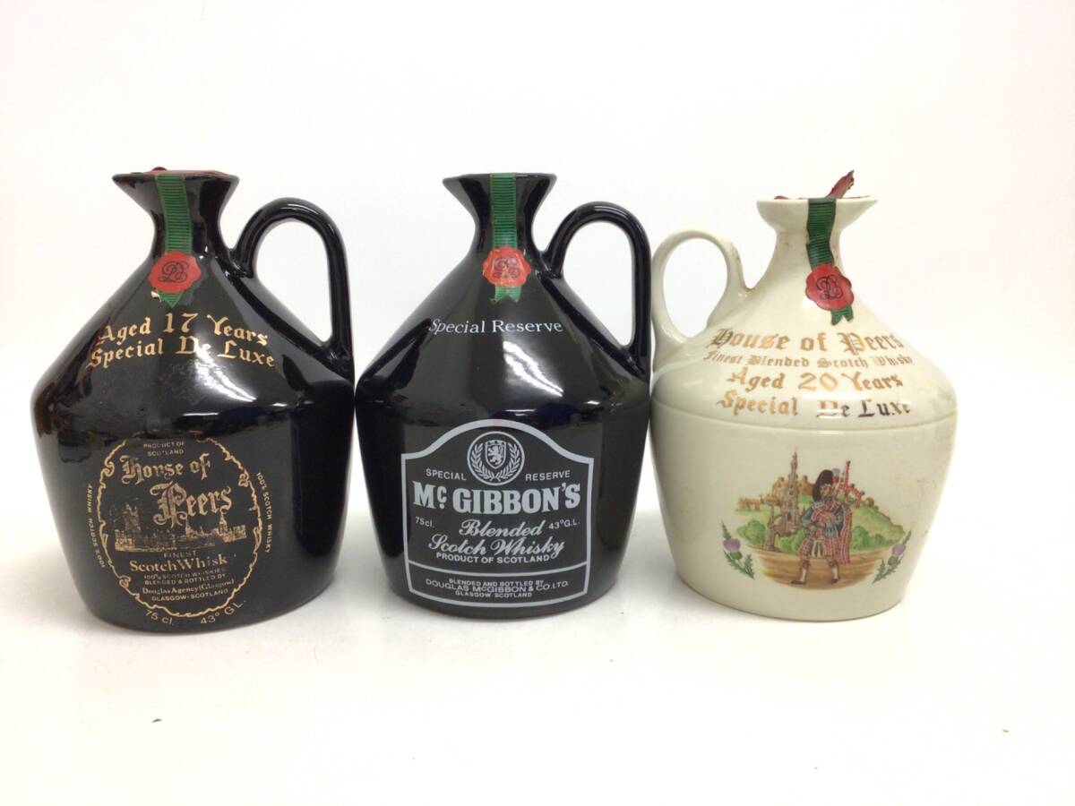 ウイスキー whisky 陶器 スコッチウイスキー3本セット 750ml 43% 重量