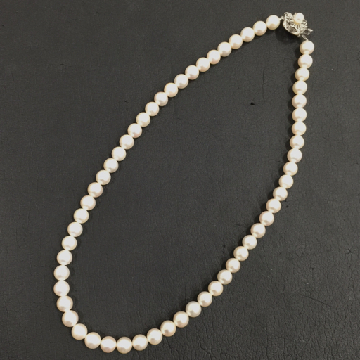 留具 K14 WG パール 真珠 ネックレス 直径約7.5～8mm アクセサリー
