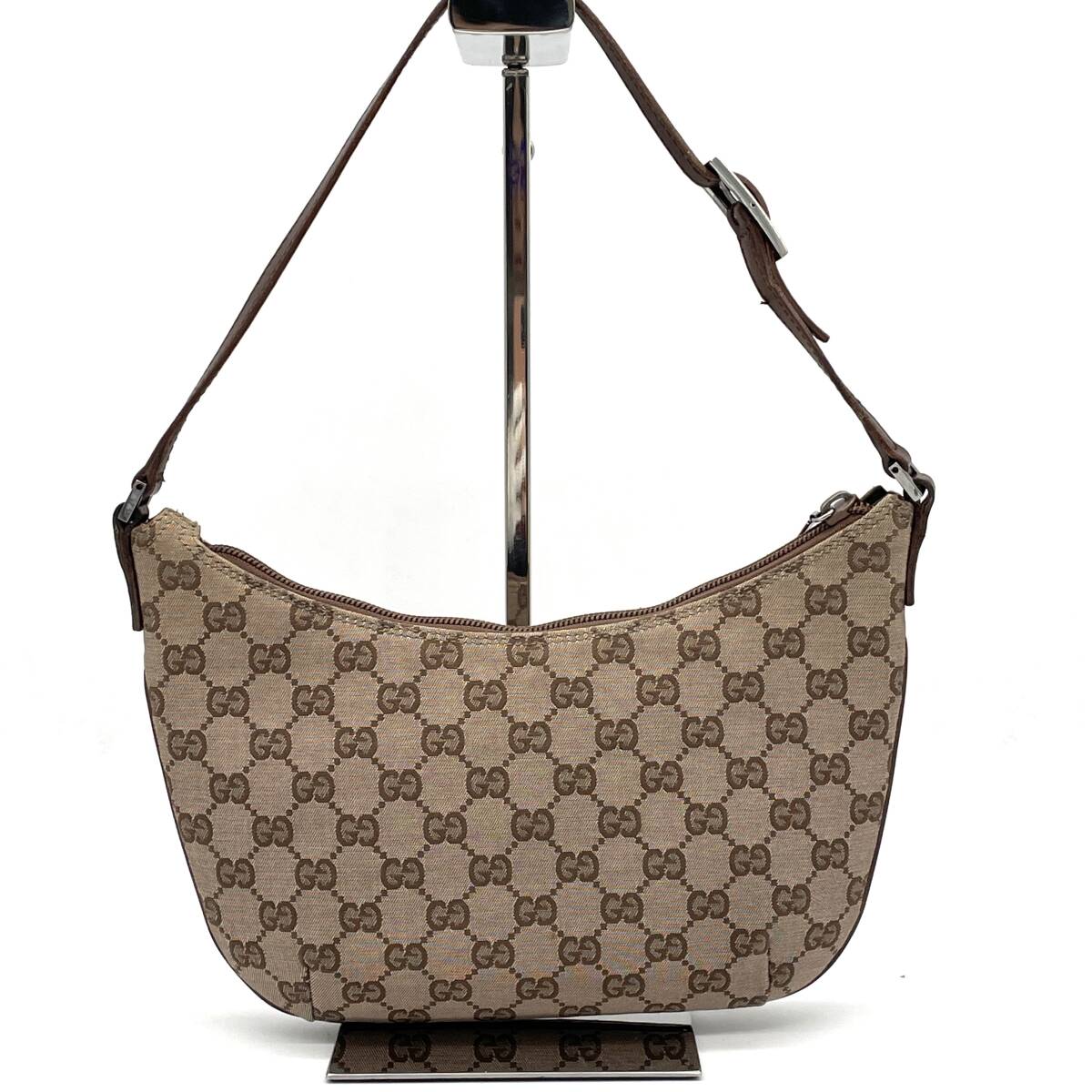 GUCCI グッチ 1円 GGキャンバス レザー 良品 黒 ブ Yahoo!オークション 