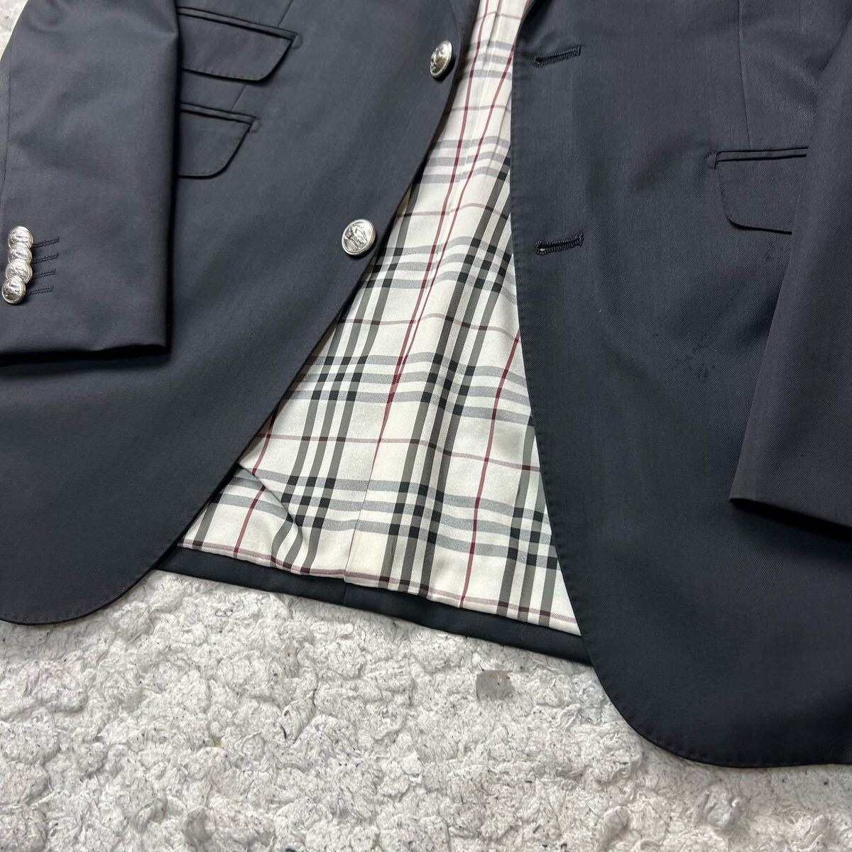 美品】BURBERRY BLACK LABEL バーバリーブラックレーベル【王道紺ブレ 