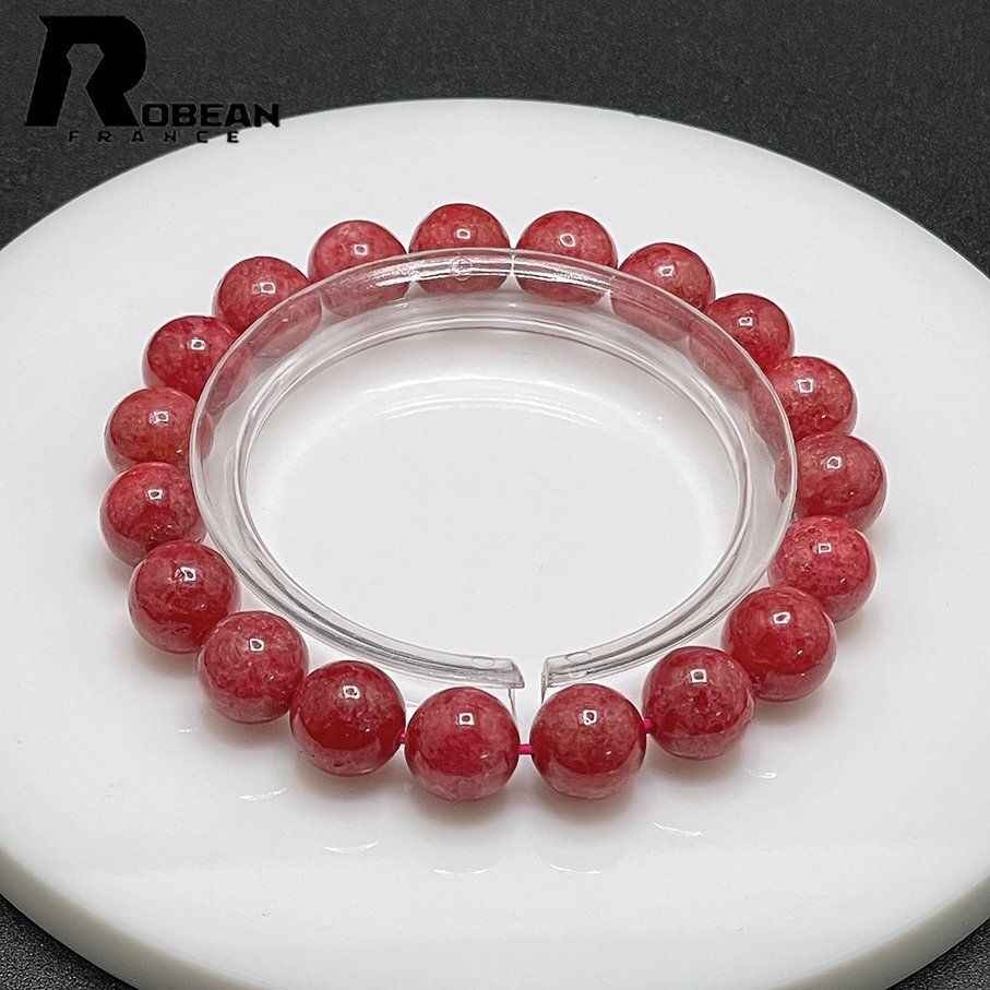 逸品 EU製 定価6万円★ROBEAN・ディープローズクォーツ★ブレスレット パワーストーン 天然石 綺麗 お守り 9.9-10.3mm C412178 EU製 綺麗 貴重 希少 定価10万円ROBEAN・太陽花タイチンルチル 高品質