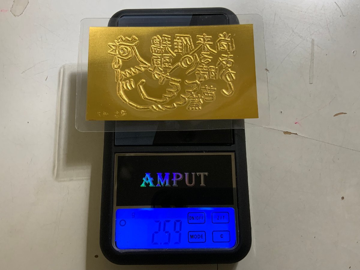 徳力 純金 金鶏伝説 酉 純金9999 GOLD ゴールド 純金カード K24