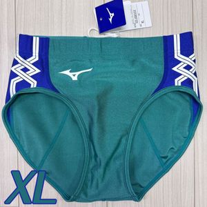 ミズノ　女子陸上レーシングショーツ　XLサイズ　Rグリーン×サーフブルー　新品