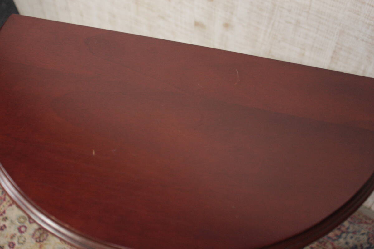 ∇339　コンソールテーブル クラシック 花台 電話台 サイドテーブル 木製 天然木 おしゃれ アンティーク 猫脚_7