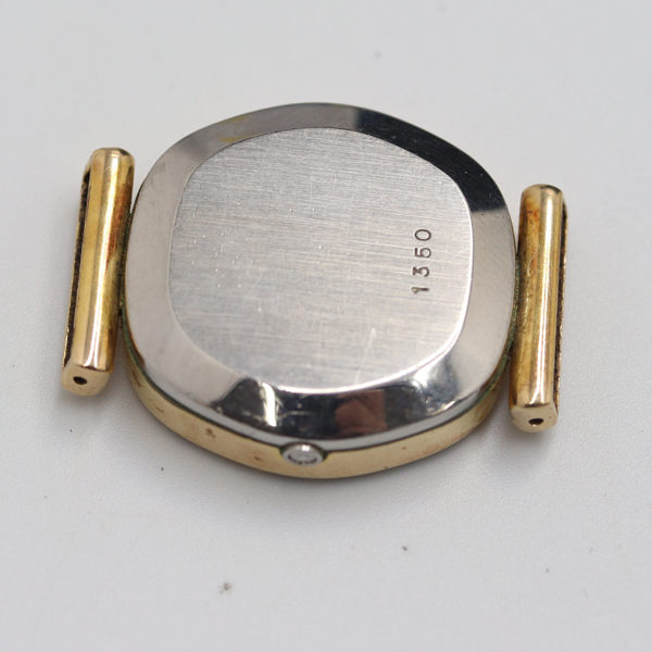 1円 オメガ デビル QZ ゴールド文字盤 プッシュ式 トップのみ