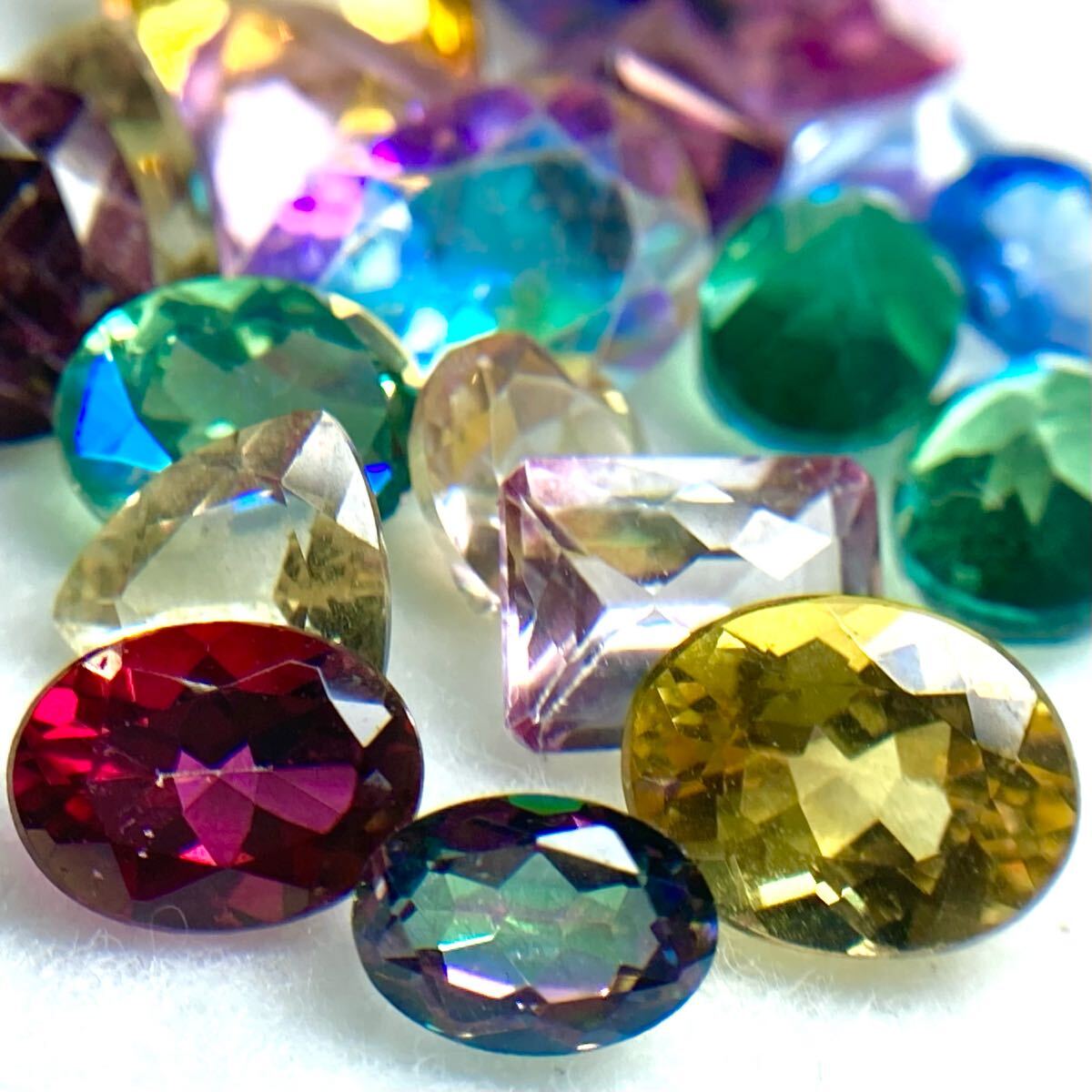 1円〜!!★天然イエローベリル・ミスティックトパーズおまとめ33.5ct★m 約6.7g ルース 裸石 宝石 yellow beryl mystic topaz w5マ99_1