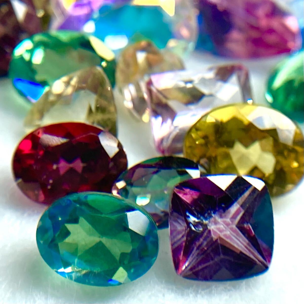 1円〜!!★天然イエローベリル・ミスティックトパーズおまとめ33.5ct★m 約6.7g ルース 裸石 宝石 yellow beryl mystic topaz w5マ99_2