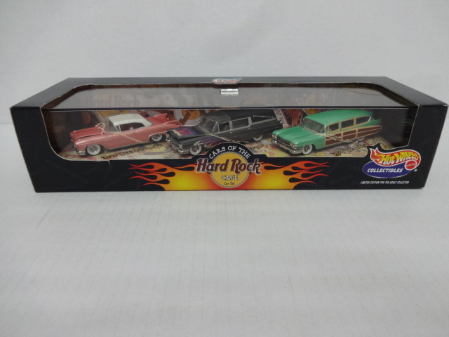 Cool CLASSICS SERIES 1 Hard Rock CAFE car Set 57,ElDorado 63,Hearse 59,Woodie ミニカー 3台 1998 未開封 未使用品 デッドストック_1