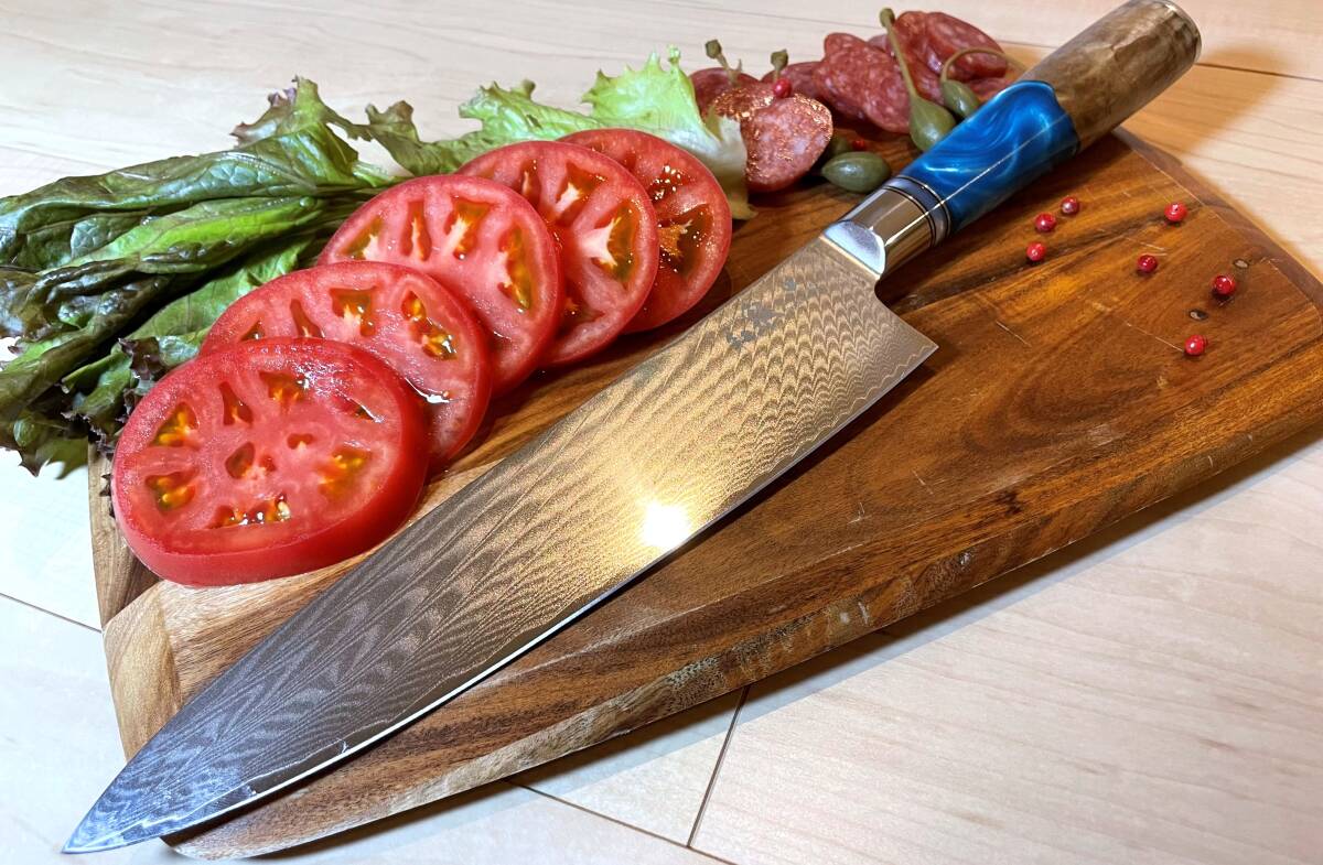 【和泉-IZUMI-】 67層ダマスカス鋼 20cm 抗菌作用 VG10 包丁_3