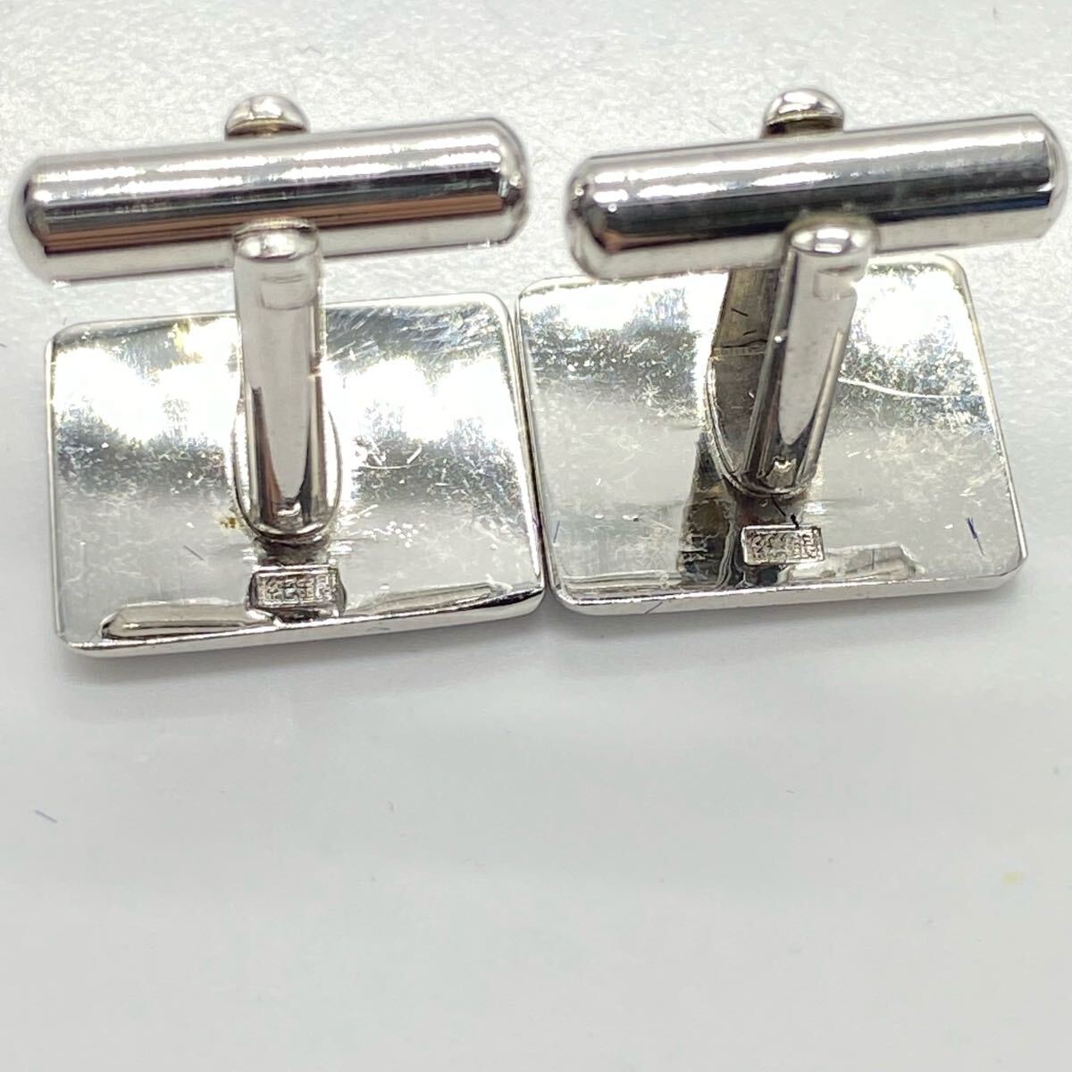 1円〜 3M 純銀製 カフスボタン ネクタイピン 総重量約16g 天皇陛下喜寿