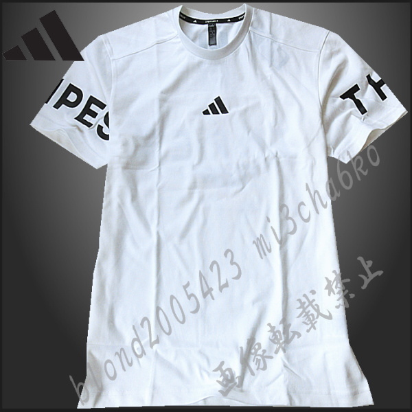 ■新品【adidas】アディダス ゴルフに最適 背面BIGロゴ 速乾生地 クルーネック 半袖シャツ■WH/2XL(XXL)_2