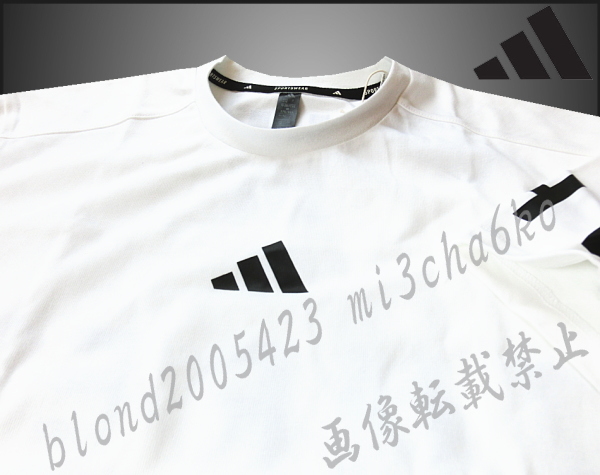 ■新品【adidas】アディダス ゴルフに最適 背面BIGロゴ 速乾生地 クルーネック 半袖シャツ■WH/2XL(XXL)_4