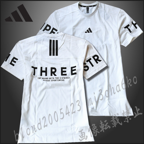 ■新品【adidas】アディダス ゴルフに最適 背面BIGロゴ 速乾生地 クルーネック 半袖シャツ■WH/2XL(XXL)_5