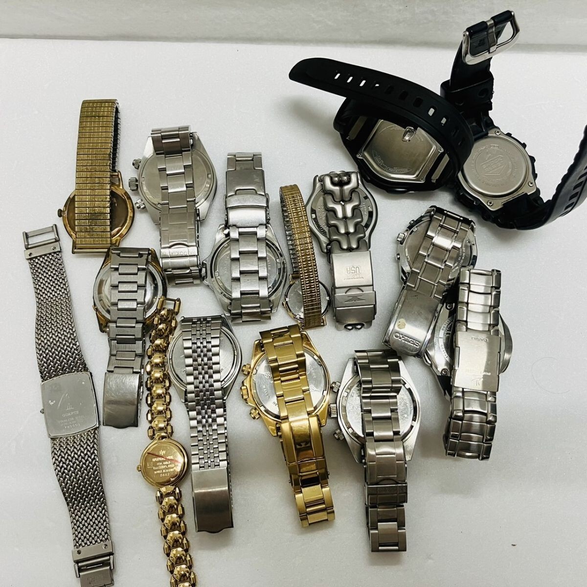 M418-7000 ■ 腕時計 20点 RADO D&G G-SHPCK Technos ELGIN CASIO SEIKO G-2310 WVA-500J 7T92-0CH0 2320-0060 クロノ 稼働 メンズ SA_10