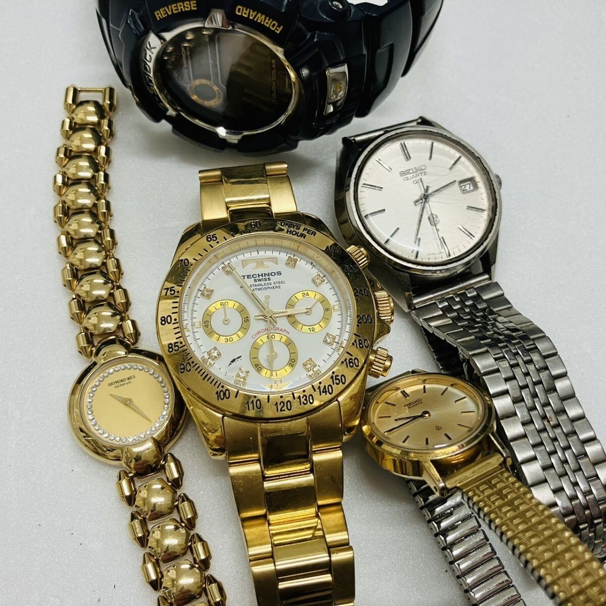 M418-7000 ■ 腕時計 20点 RADO D&G G-SHPCK Technos ELGIN CASIO SEIKO G-2310 WVA-500J 7T92-0CH0 2320-0060 クロノ 稼働 メンズ SA_3