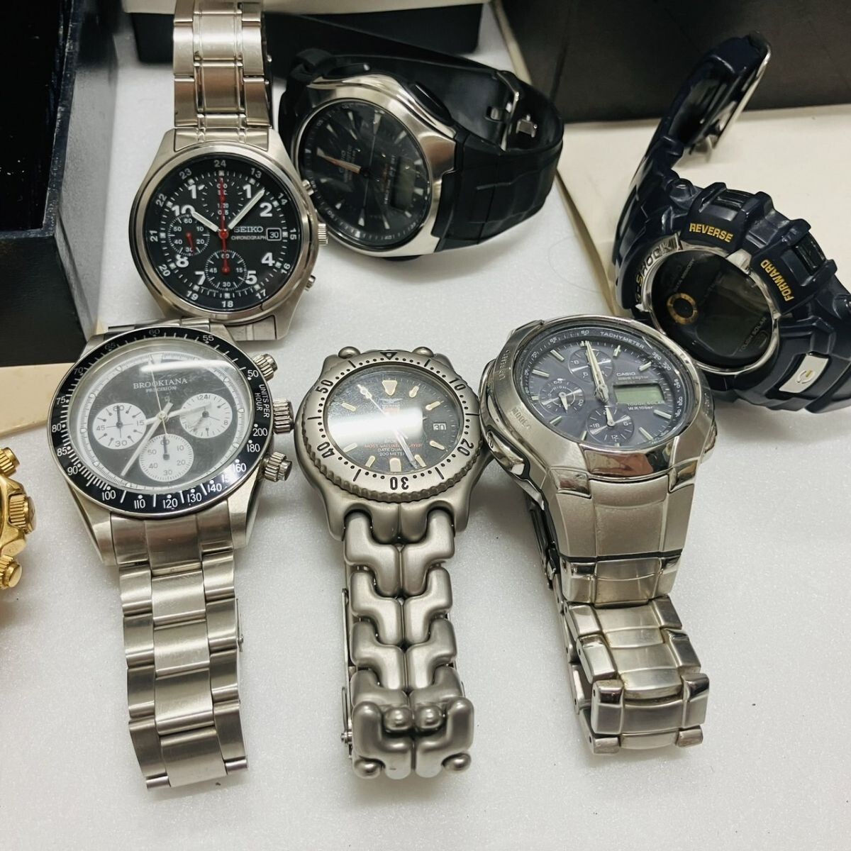 M418-7000 ■ 腕時計 20点 RADO D&G G-SHPCK Technos ELGIN CASIO SEIKO G-2310 WVA-500J 7T92-0CH0 2320-0060 クロノ 稼働 メンズ SA_8