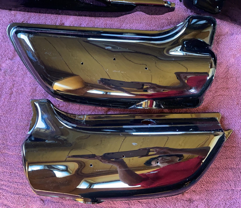 Z1 Z2 純正 内プレスタンク＆リプロサイドカバー テールカウル ソリッドブラック 外装4点セット 黒まめ スムージング岩城滉一仕様_7