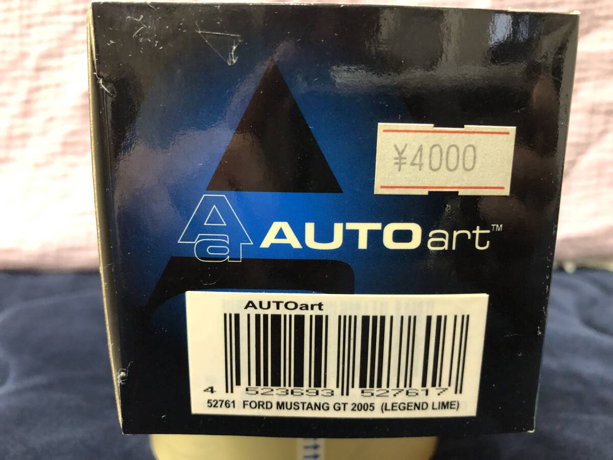 当時物！在庫品・AUTO art・1/43 フォードマスタング GT 2005 (ライムグリーン)・未開封品・現品限り！_5