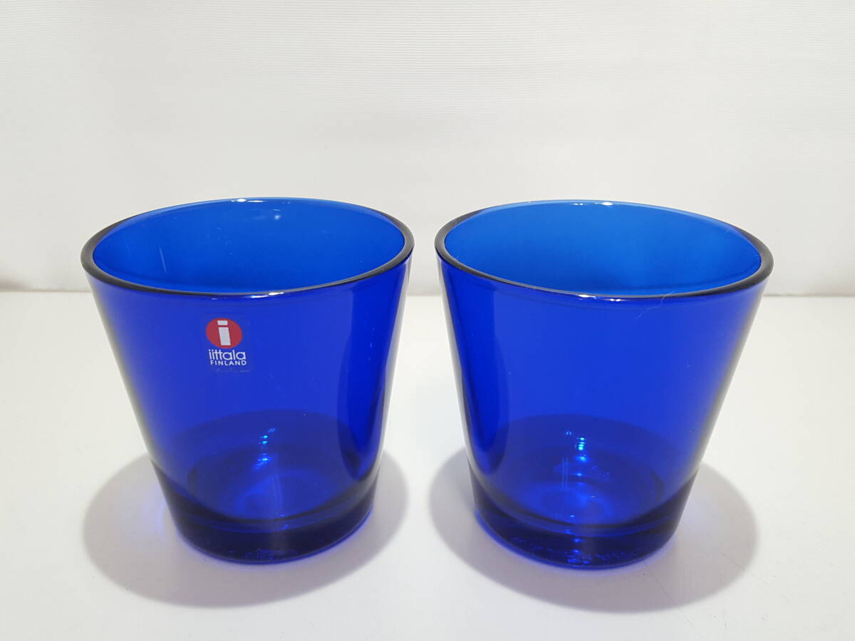 美品】iittala イッタラ カルティオ ブルー タンブラー 2客セット/口径 